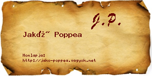 Jakó Poppea névjegykártya